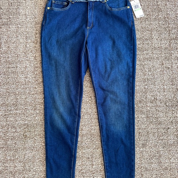 Michael Kors NWT Selma Skinny Higher Rise Cropped Blue Jeans size 8 - Picture 2 of 10